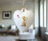 Chihuahua Fawn Ceramic Heart Bauble
